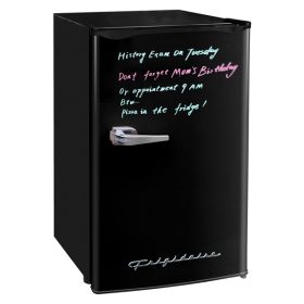 3.2-Cu.-Ft. 65-Watt Eraser-Board Door Retro Compact Fridge (Black)