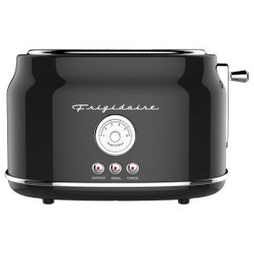 2-Slice 900-Watt Retro Stainless Steel Toaster (Black)