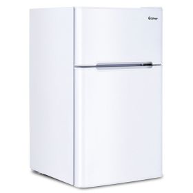 3.2 cu ft. Compact Stainless Steel Refrigerator-White - Color: White