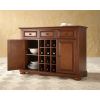 Cherry Wood Dining Room Storage Buffet Cabinet Sideboard with Wine Holder