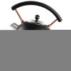 MegaChef 1.8 Liter Half Circle Electric Tea Kettle with Thermostat in Matte Black