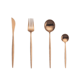 Matte Rose Gold Western Tableware Coffee Stirring Spoon (Option: Gold-Suit)