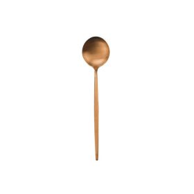 Matte Rose Gold Western Tableware Coffee Stirring Spoon (Option: Gold-Sweet spoon)