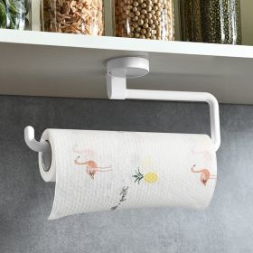 Kitchen Paper Towel Rack Wall-mounted Paper Rack Hanging Shelf Cling Film Bag Storage Rag Rack Roll Paper Rack Without Punching (select: TK0569)