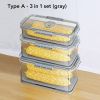 Joybos Seal Timer Food Container 3pcs ( yellow )