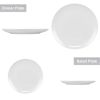 Miibox White Dinnerware Set; 20-Piece Service For 4; with Dinner Plates; Salad Plate; Bowls; Mugs and Teaspoons; Porcelain Durable for Christmas; Hall