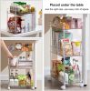 3 Tier Storage Rack Storage Cart Storage Rolling Utility Cart for Kitchen Bathroom